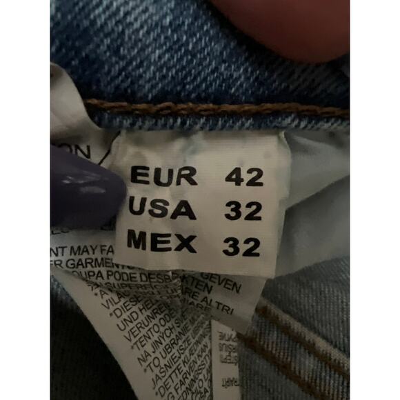 ZARA Mens 'Skinny Washed' Faded Denim Jeans Stretch Light Blue Size 32 - Picture 5 of 11